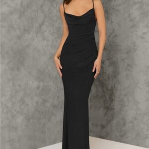 Azazie Black Maxi Dress